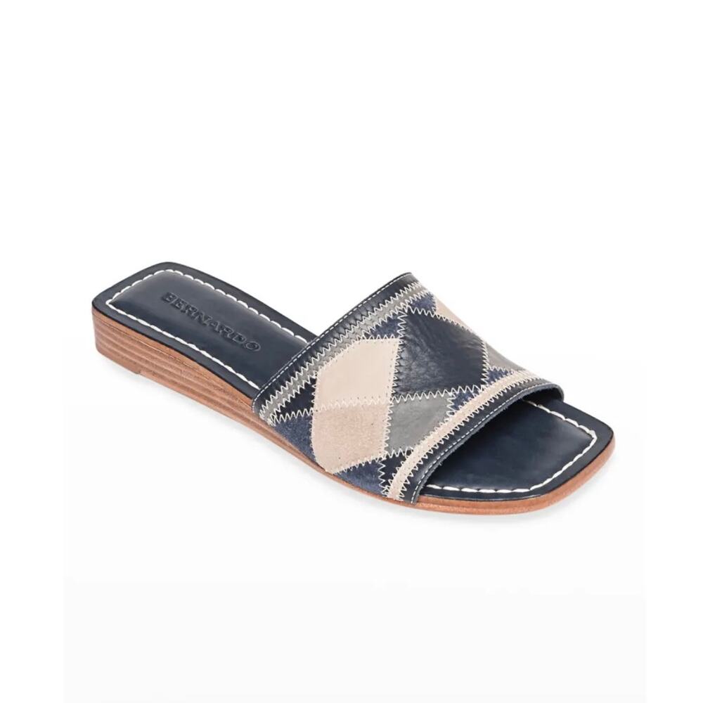Bernardo Ombre Patchwork Wedge Slide, Size 8M